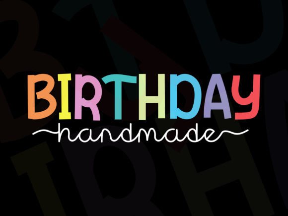 Birthday Handmade: A Quirky Stacked Font for Crafty Designs