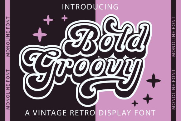 Bold Groovy Monoline: Retro Design Power