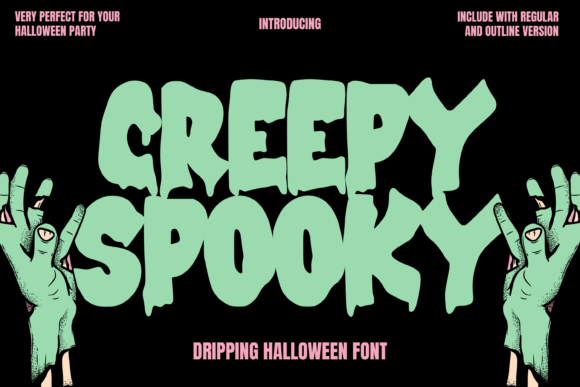 Creepy Spooky: The Dripping Halloween Font That Balances Fright and Fun