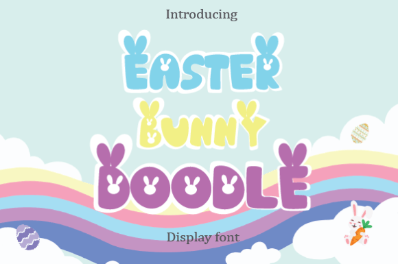 Easter Bunny Doodle: A Playful Typography Choice for Spring Projects