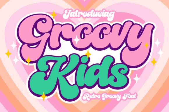 Groovy Kids: A Whimsical Display Font for Charming Designs