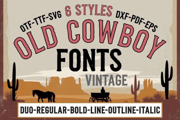 Old Cowboy Bundle: Bringing Authentic Western Grit to Modern Design Projects
