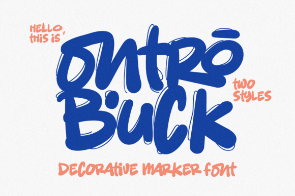 Ontro Buck: Bold Decorative Marker Font