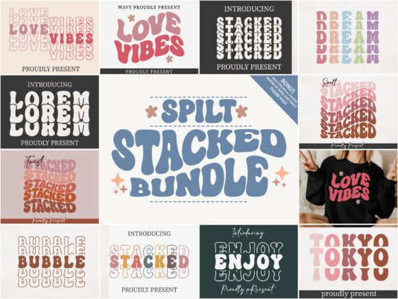 Spilt Stacked Bundle: A Groovy Font Guide