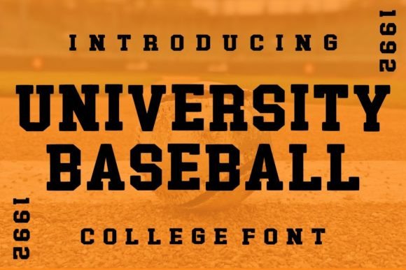 University Baseball: Blending Vintage Collage Aesthetics with Modern Bold Display Typography