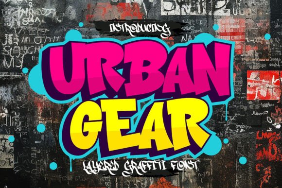 Urban Gear: The Edgy Graffiti Font for Bold Designs