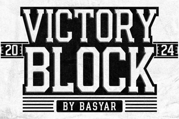 Victory Block: Bold Typography for Strong Designs